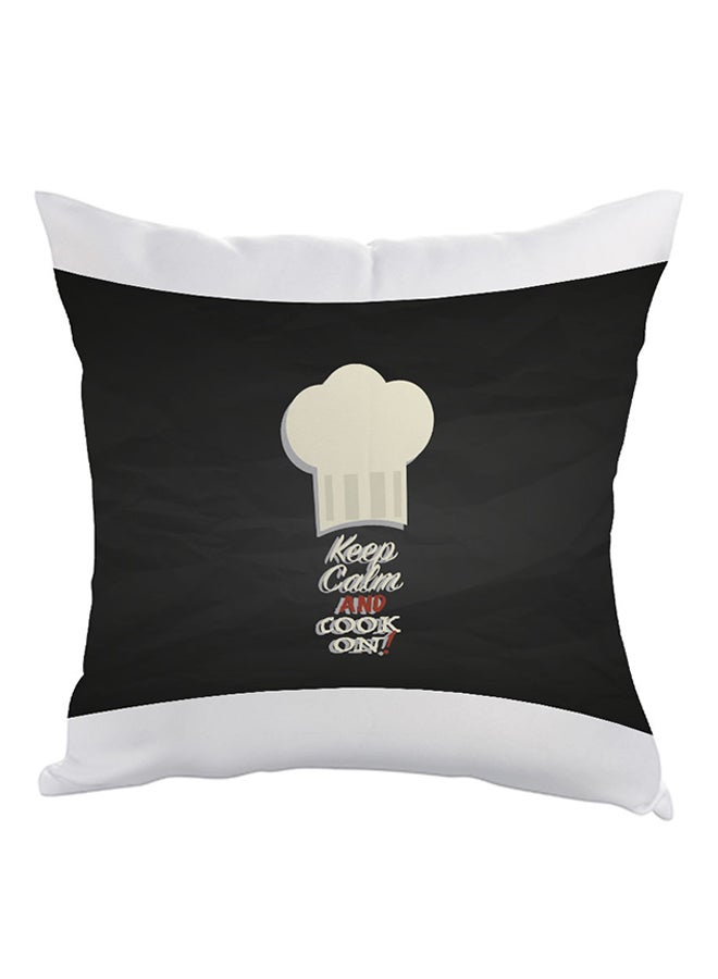 وسادة مطبوع عليها كيب كالم أند كوك أون أسود/ أبيض 40 x 40سم