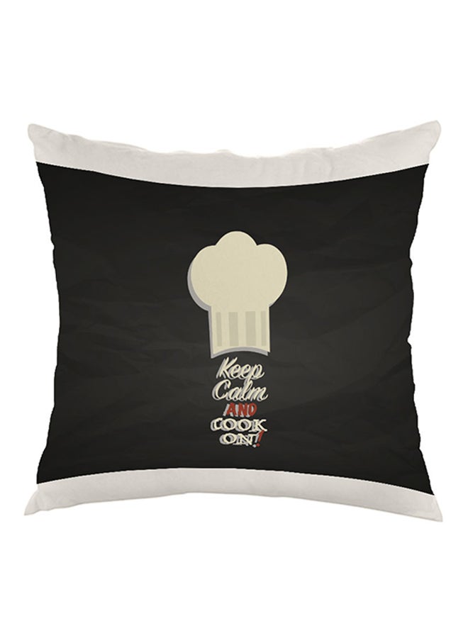 ديكالاك وسادة مطبوع عليها كيب كالم أند كوك أون أسود/ أبيض 40 x 40سم