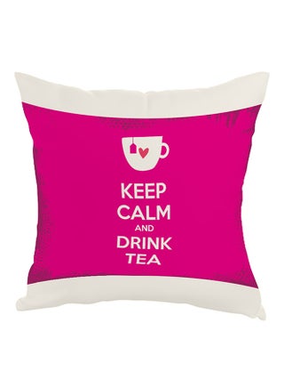 Keep Calm And Drink Tea Printed Pillow Pink/White 40 x 40cm - v1530819249/N15626594A_1