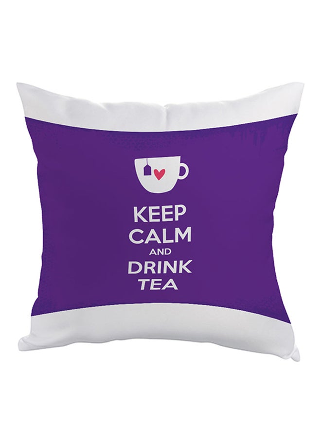 وسادة مطبوع عليها كيب كالم أند درينك تي أرجواني/أبيض/أحمر 40 x 40سم