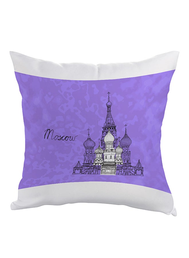 Landmarks Moscow Printed Pillow Purple/White/Black 40 x 40cm