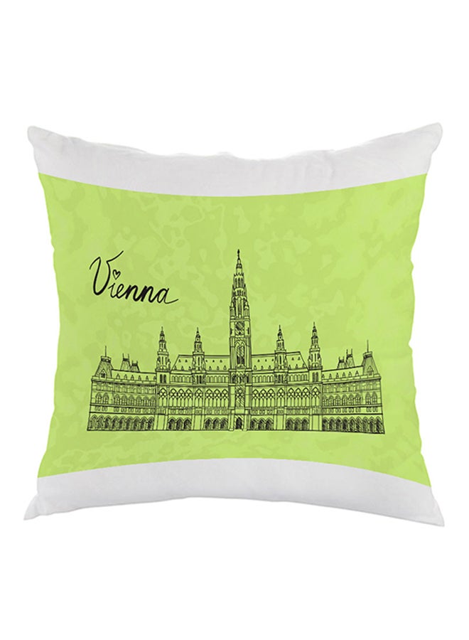 وسادة سرير مطبوعة - معالم فيينا متعدد الألوان 40 x 40سم