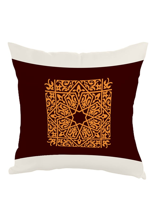 Lay-Figure Printed Pillow Maroon/White/Yellow 40x40cm