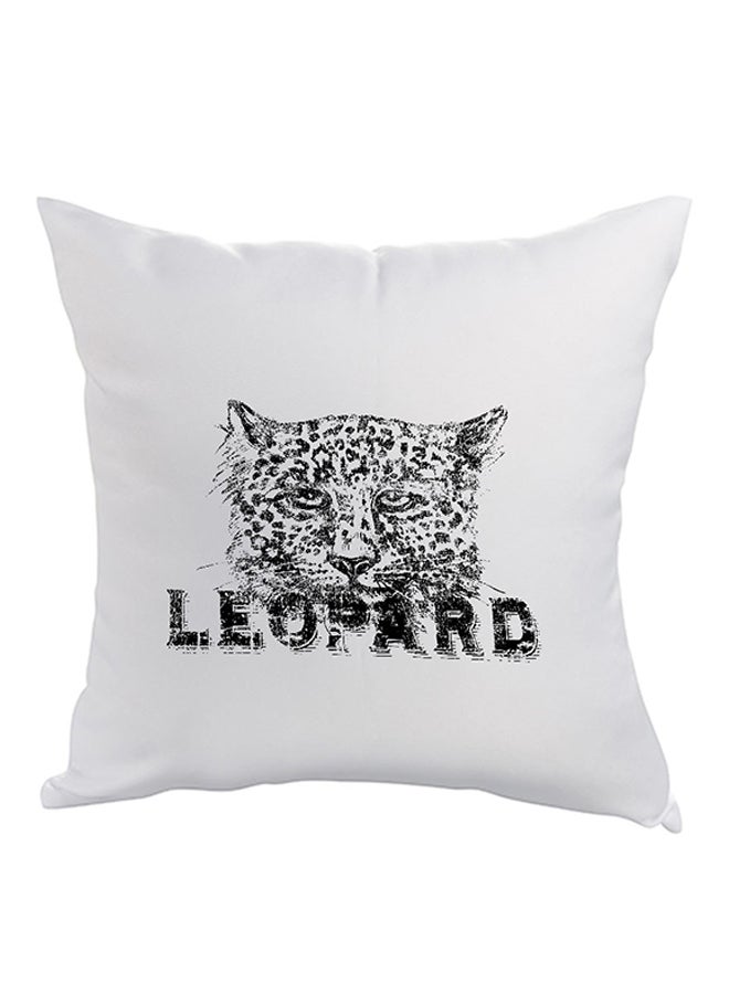 Decalac Leopard Printed Pillow White/Black 40 x 40cm