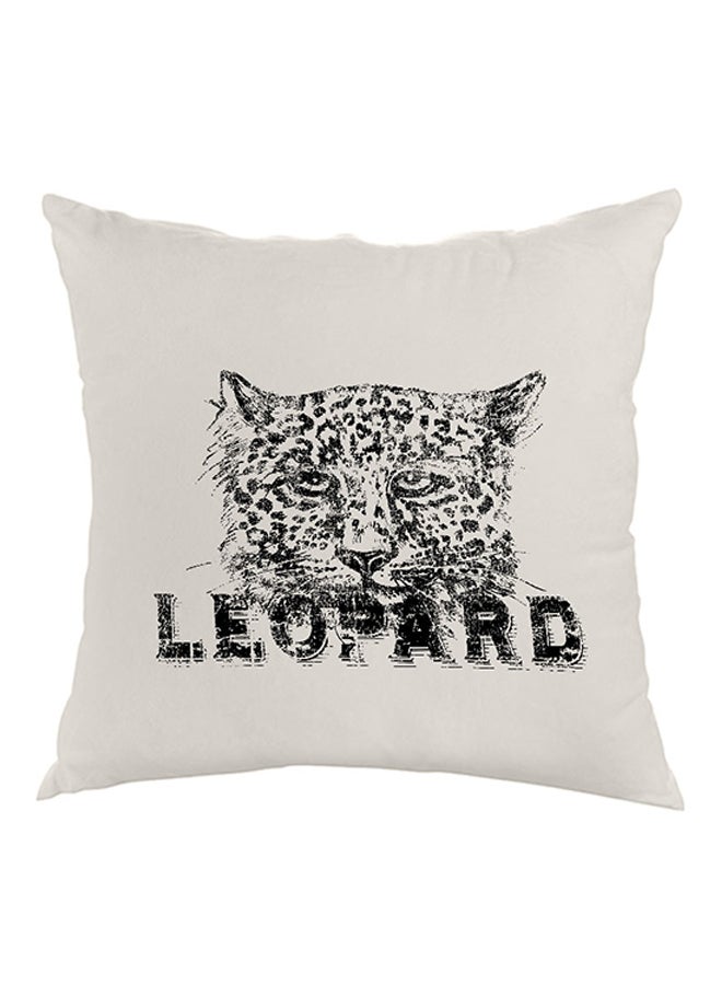 Decalac Leopard Printed Pillow White/Black 40 x 40cm