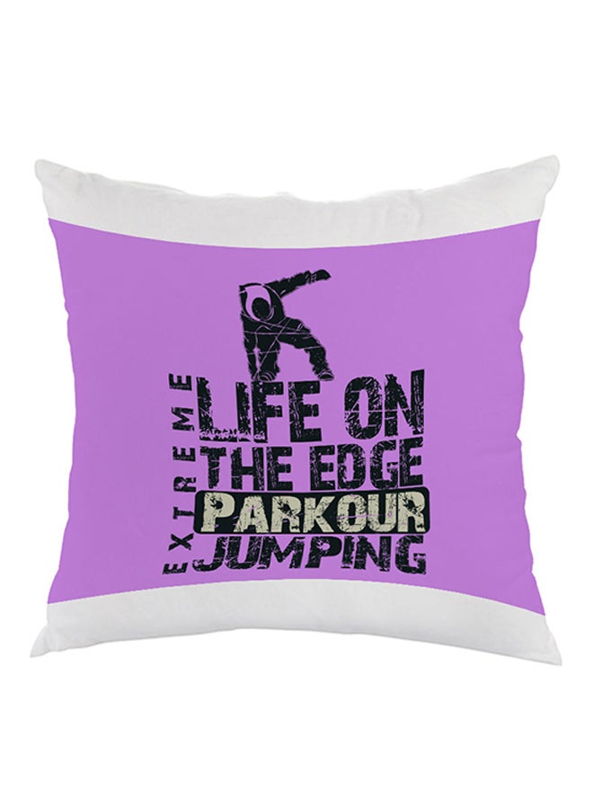 Decalac Life On The Edge Jumpin Printed Pillow Purple/White/Black 40 x 40cm