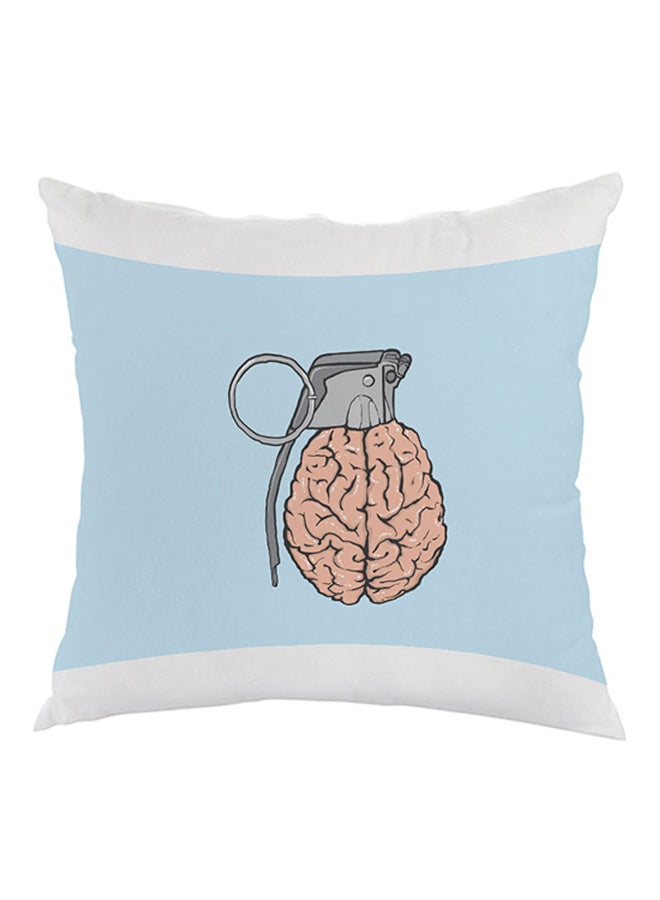 وسادة بطبعة "ليميتس أوف ريزون" أزرق/برتقالي/رمادي 40 x 40سم