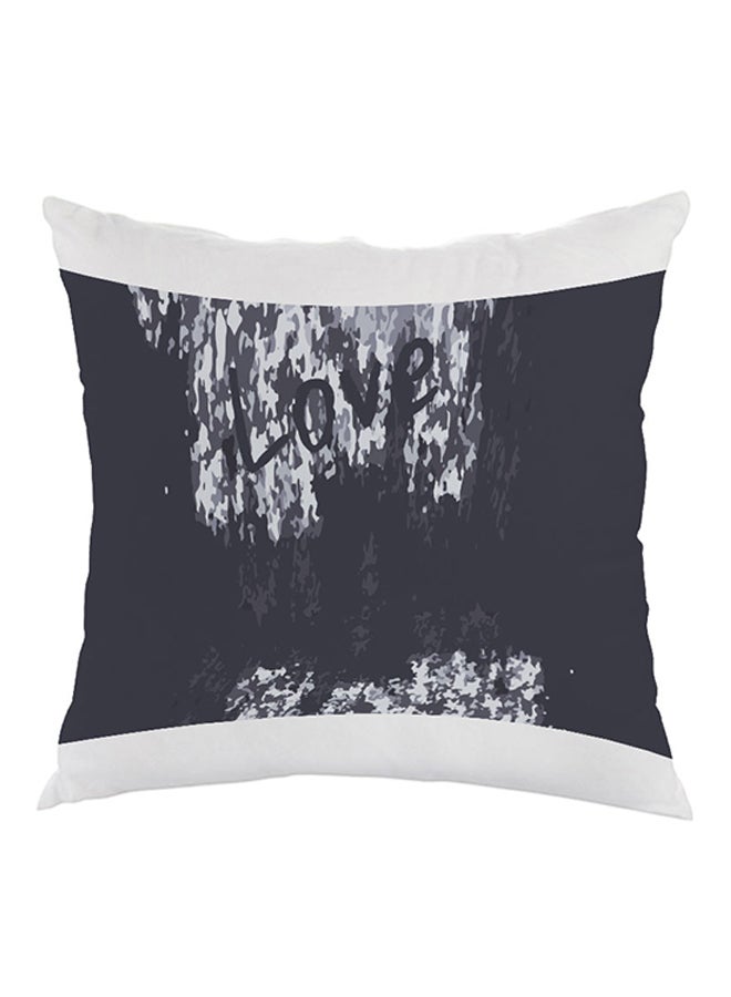 ديكالاك وسادة بطبعة "لوف" أسود/ رمادي/ أبيض 40x40سم