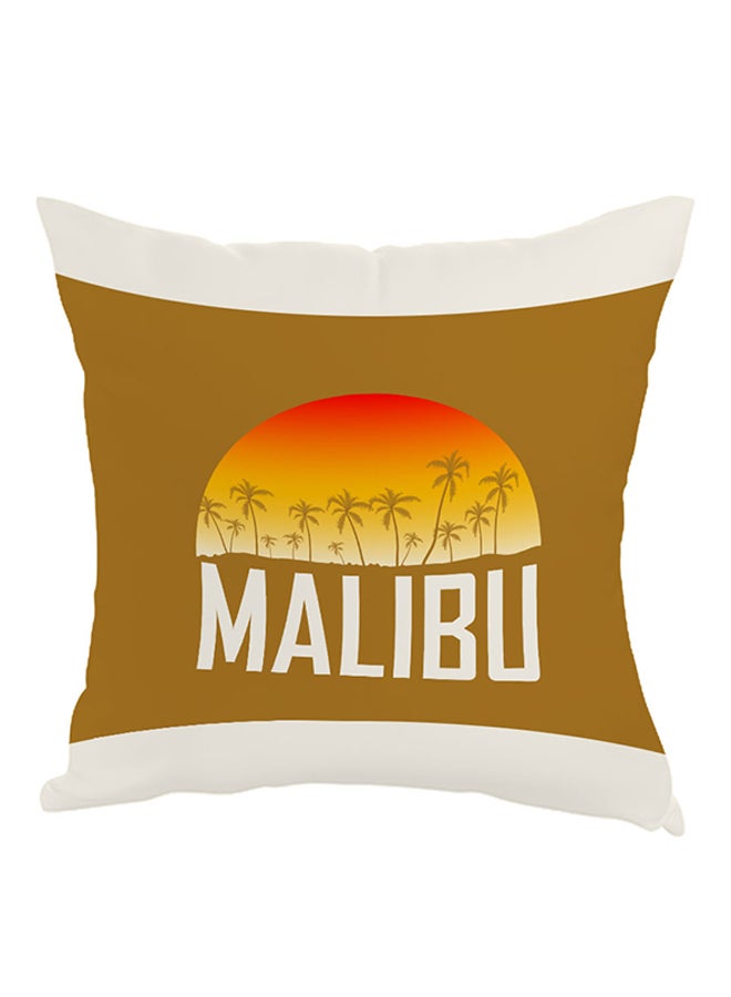 Decalac Malibu Printed Pillow White/Brown/Orange 40 x 40cm