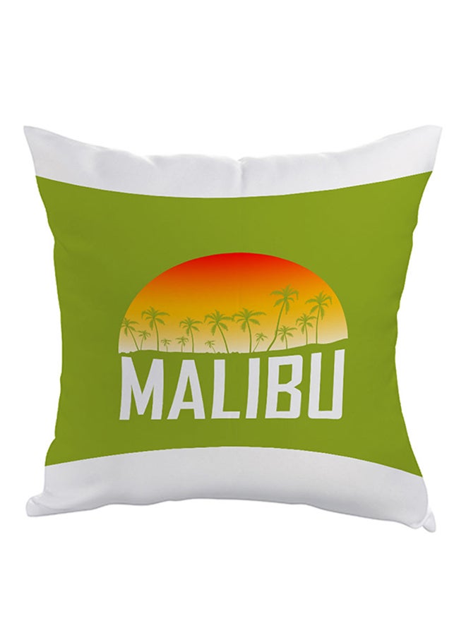 Decalac Malibu Printed Pillow White/Green/Orange 40 x 40cm