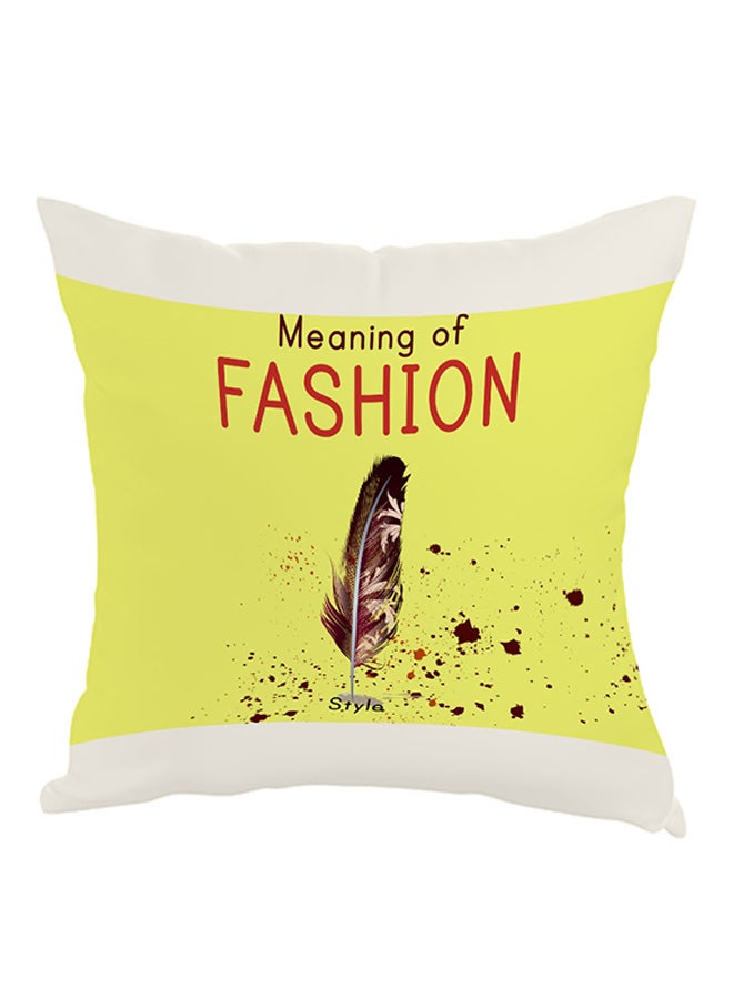 Decalac Meaning Of Fashion Printed Pillow Green/Brown/Red 40 x 40cm