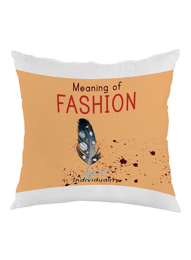 Decalac Meaning Of Fashion Printed Pillow Orange/White/Red 40 x 40cm