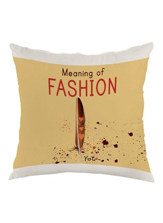 Meaning Of Fashion Printed Pillow Beige/Brown/Red 40 x 40cm - v1530819401/N15627132A_1