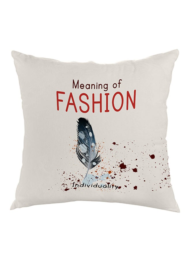Meaning Of Fashion Printed Pillow White/Red/Blue 40 x 40cm