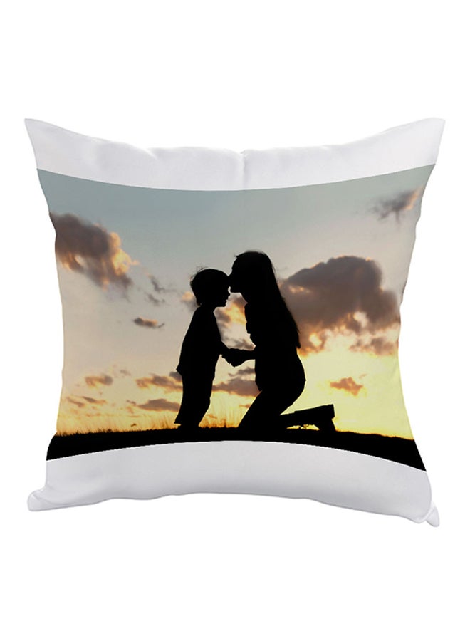 Decalac Mother And Child Printed Pillow Black/White/Grey 40 x 40cm