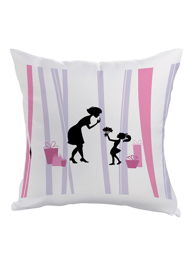 ديكالاك وسادة بطبعة "هدية عيد الأم" أرجواني/أسود/أبيض 40 x 40Ø³Ù†ØªÙŠÙ…ØªØ±