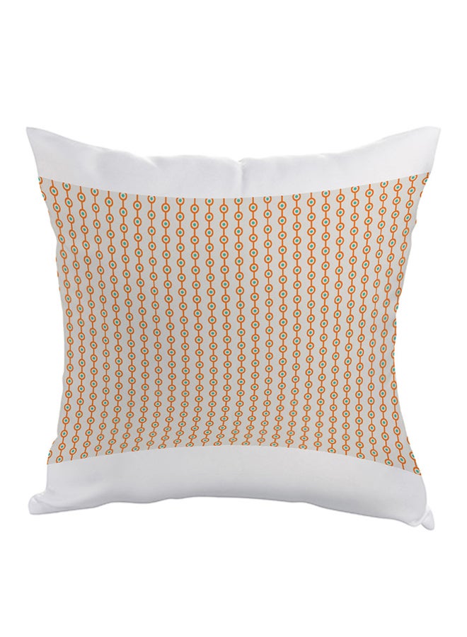 Motifs Printed Pillow White/Orange 40x40cm