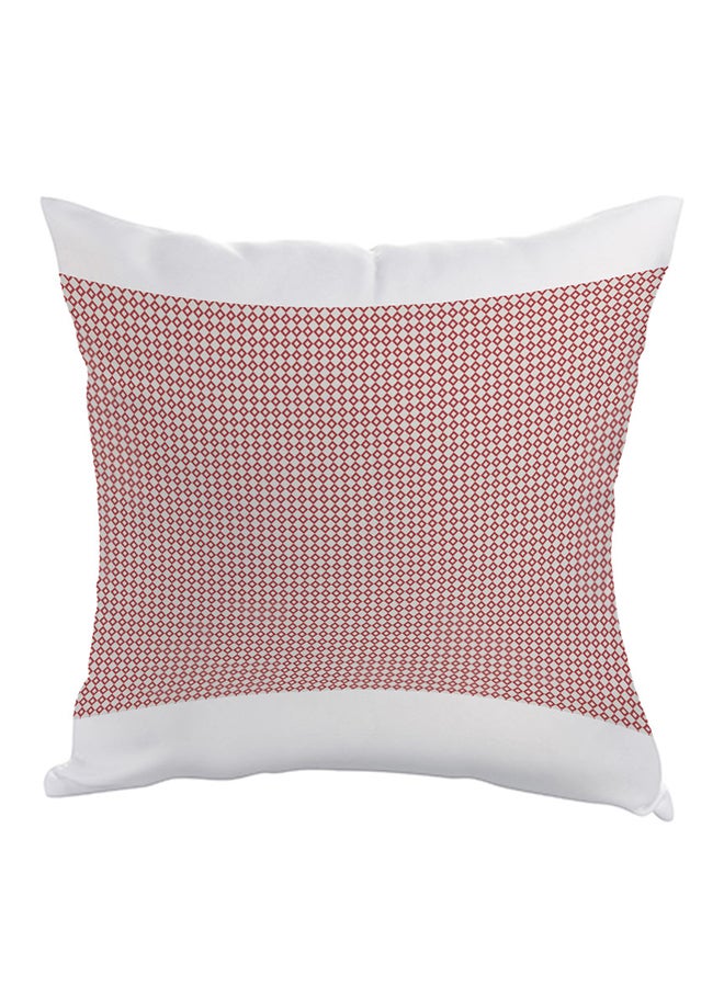 Decalac Motifs Printed Throw Pillow Pink/White 40 x 40cm