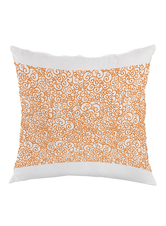 Motifs Printed Pillow Orange/White 40x40cm
