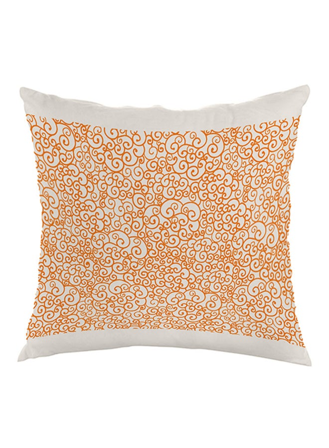 Motifs Printed Pillow Orange/White 40x40cm
