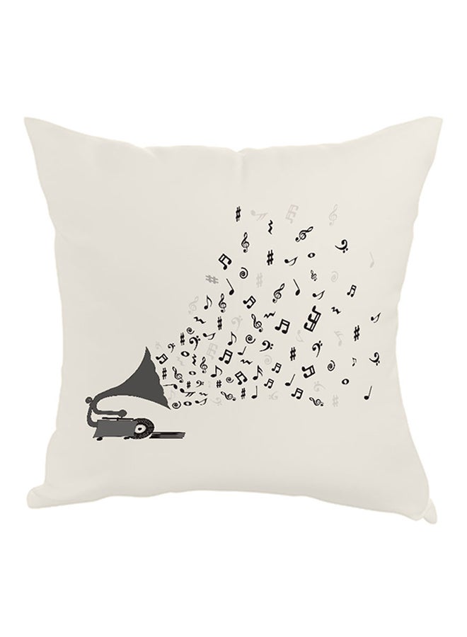Decalac Musical instrument Printed Pillow White/Black 40 x 40cm