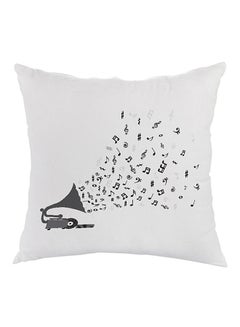 Decalac Musical instrument Printed Pillow White/Black 40 x 40cm 