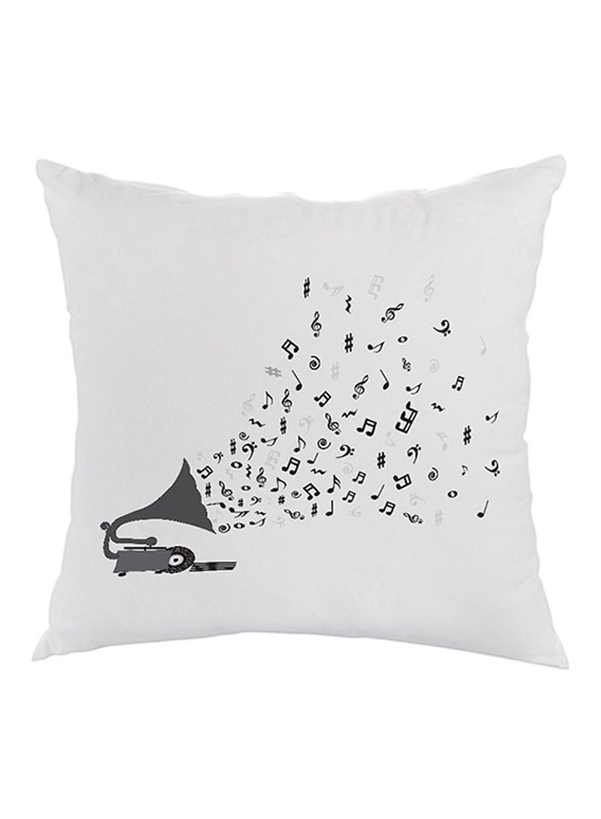 Decalac Musical instrument Printed Pillow White/Black 40 x 40cm 