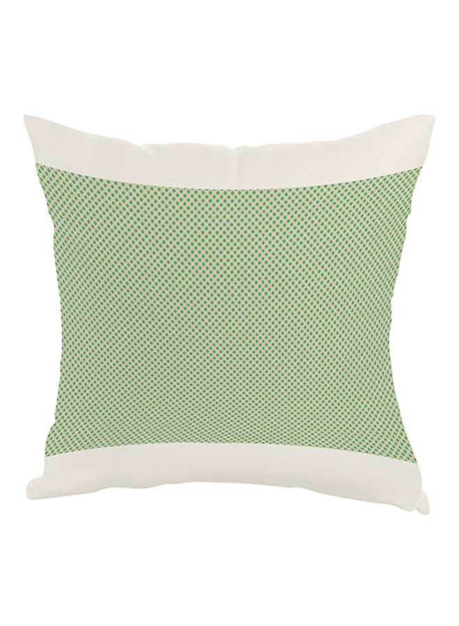 Decalac Ornament With Colored Lines Printed Pillow Green/White 40 x 40cm