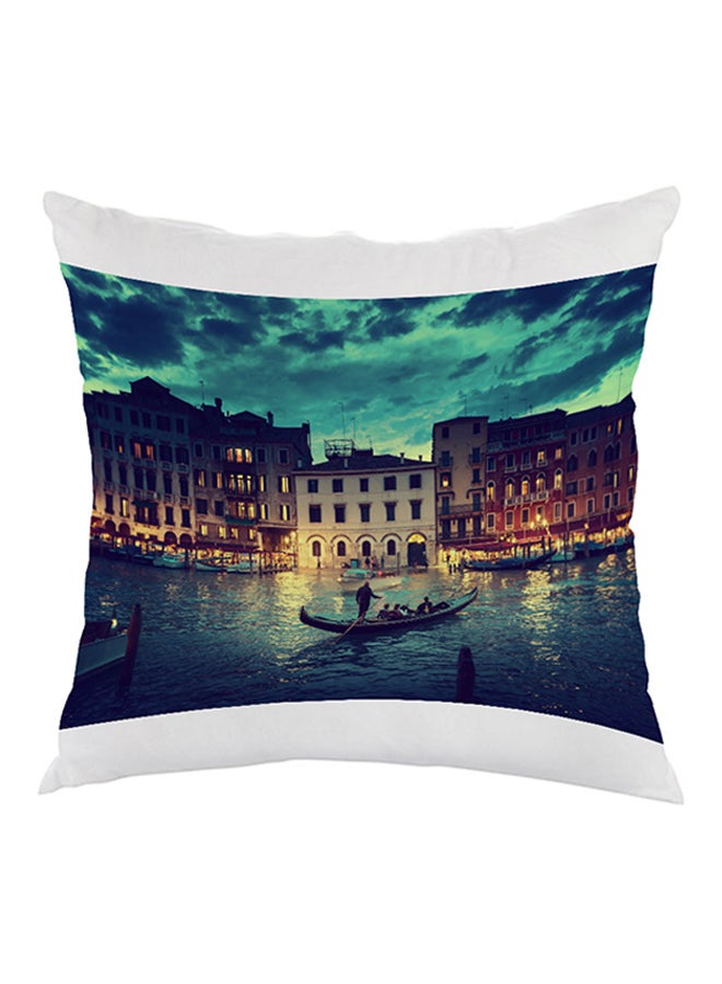Decalac Painting Venice Printed Pillow Brown/Blue/Green 40 x 40cm