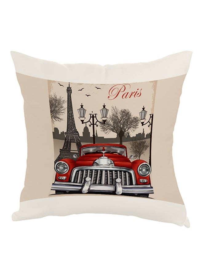 Decalac Paris Printed Pillow Beige/Red/Black 40 x 40cm