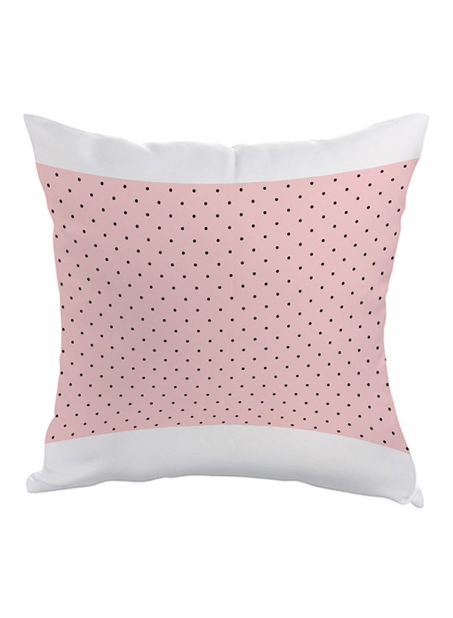 ديكالاك وسادة مطبوع عليها رسمة نقطة الوردي فاتح/ الأسود 40 x 40سم
