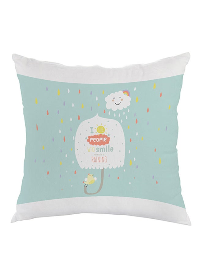 Rainy Clouds Printed Pillow Blue/White 40 x 40cm