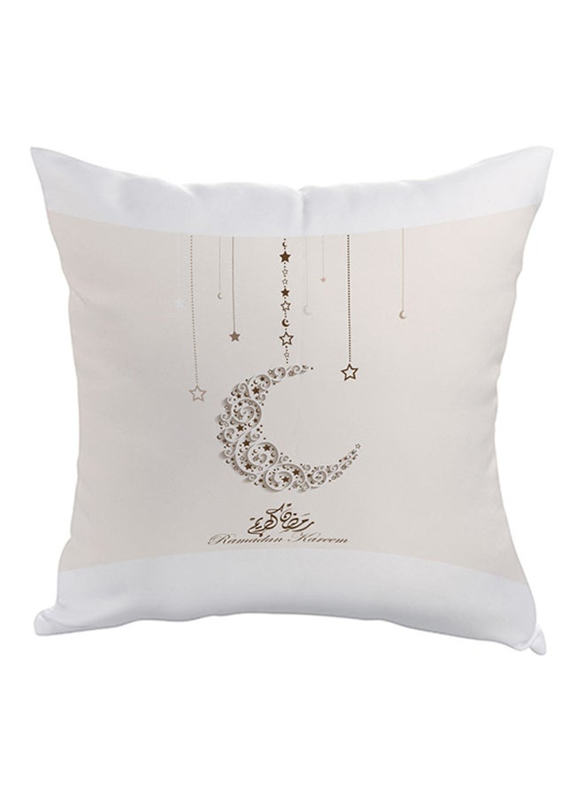 Decalac Ramadan Kareem Printed Pillow Beige/Brown 40x40cm 