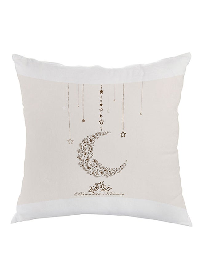 Decalac Ramadan Kareem Printed Pillow Beige/Brown 40x40cm 