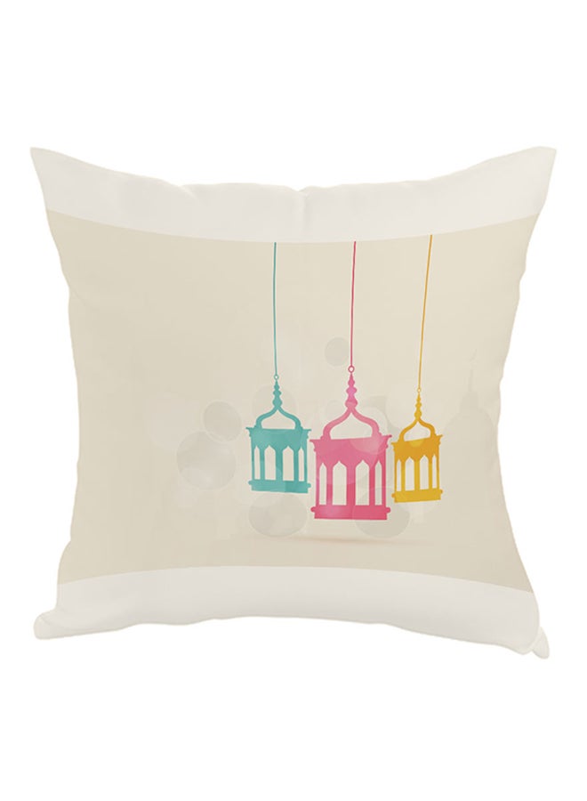 ديكالاك وسادة بطبعة فوانيس رمضان لون بيج/أزرق/وردي 40x40Ø³Ù†ØªÙŠÙ…ØªØ±