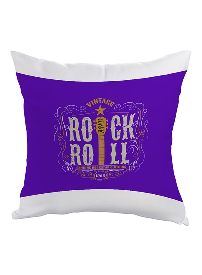 Decalac Rock And Roll Printed Pillow Purple/Yellow/White 40 x 40cm