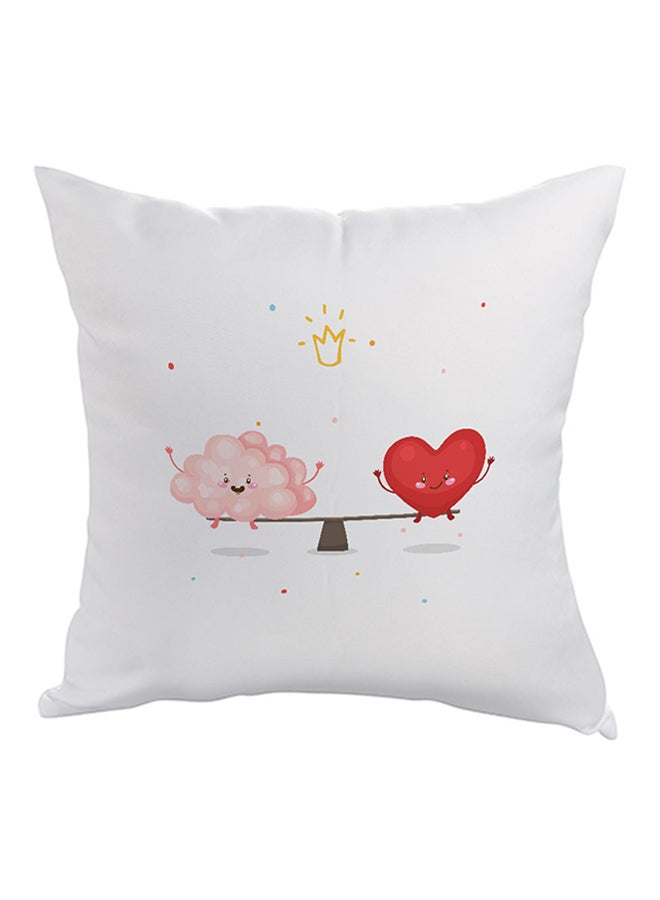 ديكالاك وسادة آيروهافن بطبعة أبيض/وردي/أحمر 40x40سم