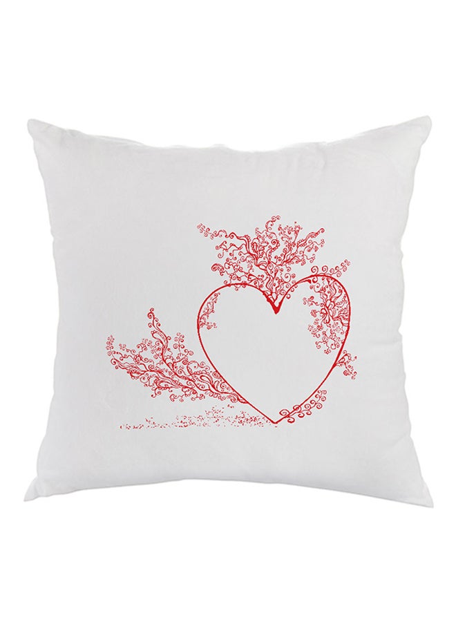 Decalac Heart Painted Aerohaven Pillow White/Red 40x40cm