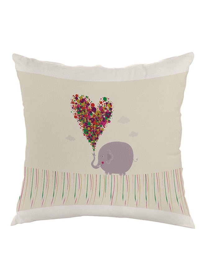 ديكالاك وسادة آيروهافن بطبعة بيج/ أبيض/ بنفسجي 40x40سم