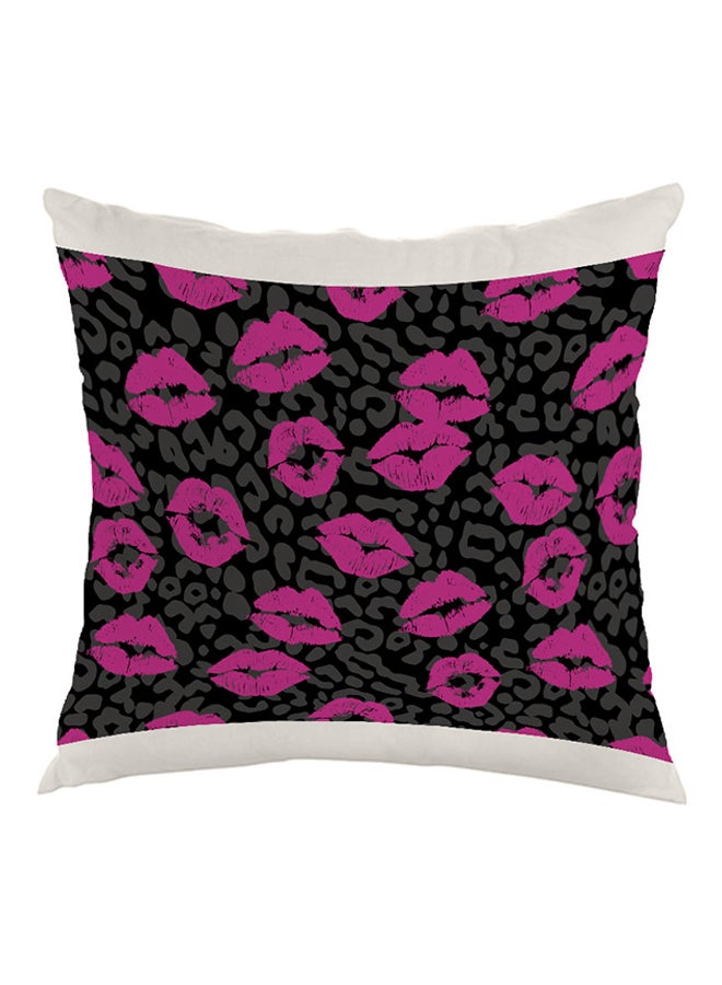 Decalac Romantic Printed Pillow Grey/Black/Purple 40 x 40cm