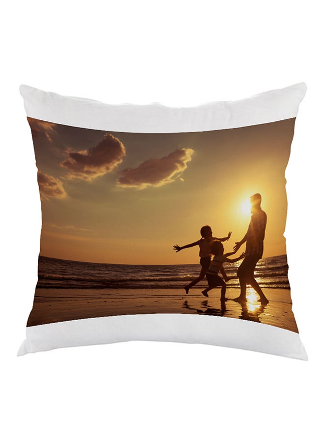 Share Kids' Fun Times Printed Pillow Yellow/White/Brown 40x40cm