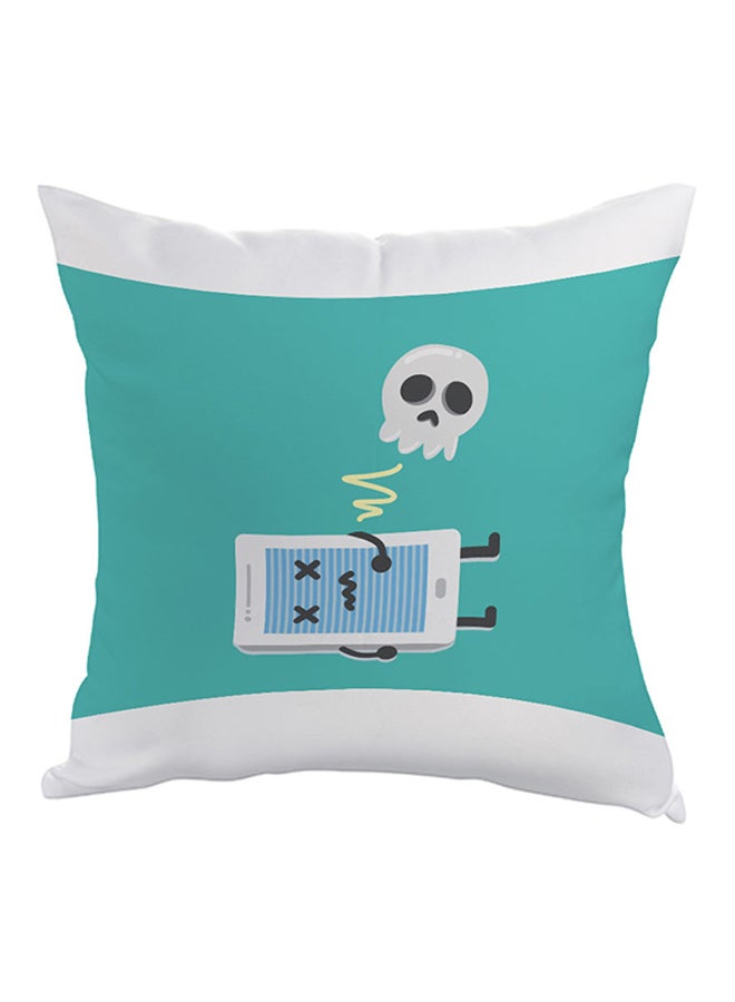 Decalac Skull Printed Pillow Blue/White 40 x 40cm