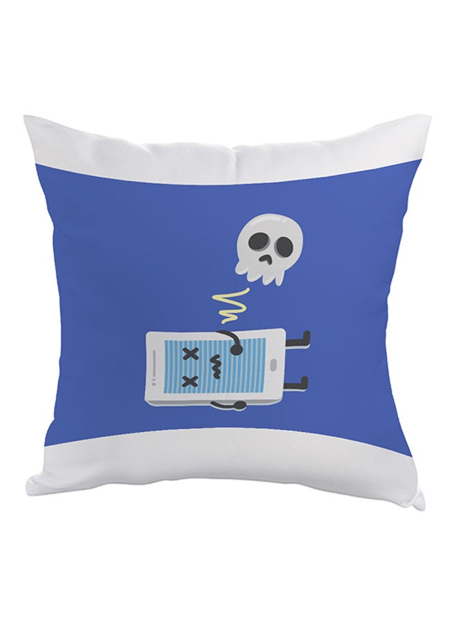 Decalac Skull Printed Pillow Blue/White/Black 40x40cm