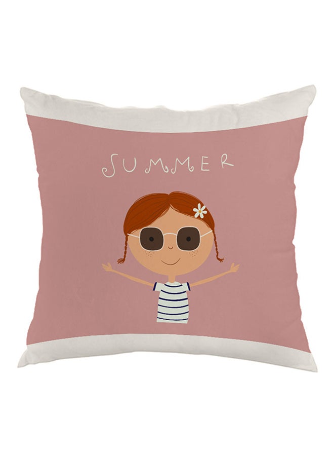 Decalac Summer Printed Pillow Brown/White 40 x 40cm