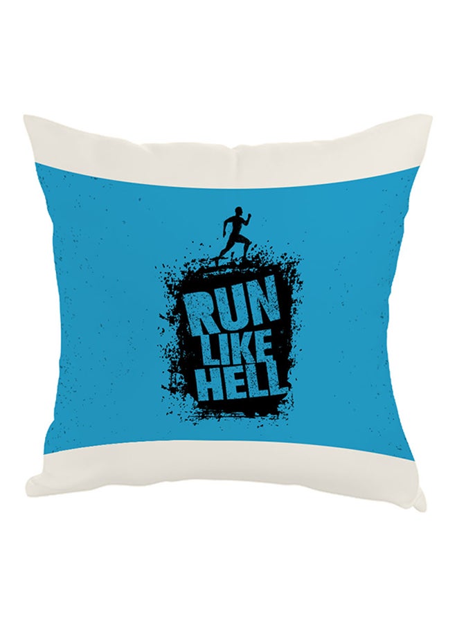 Sport Printed Pillow Blue/White/Black 40 x 40cm