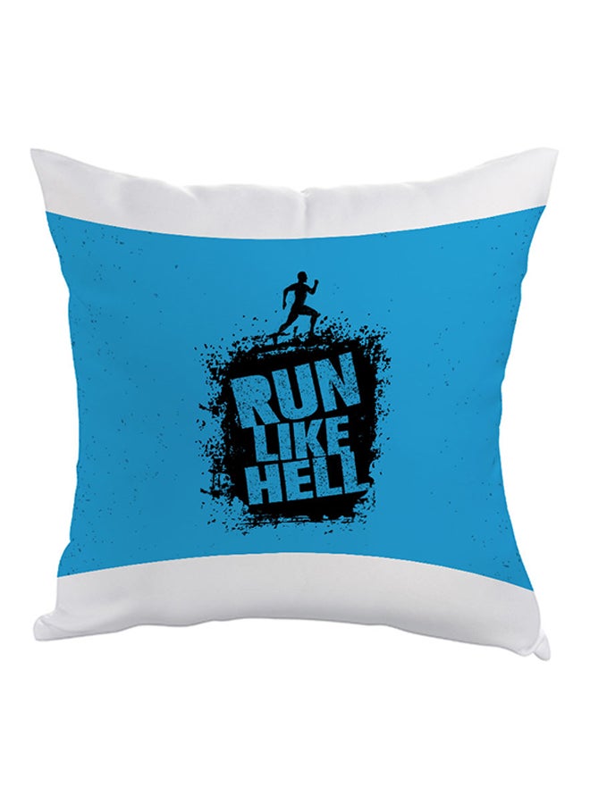 Sport Printed Pillow Blue/White/Black 40 x 40cm