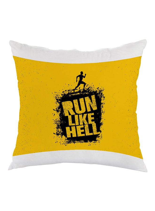 Decalac Sport Printed Pillow Yellow/White/Black 40 x 40cm
