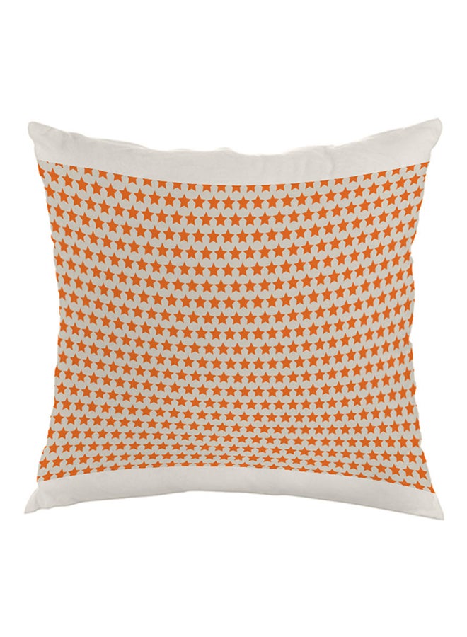 Decalac Stars Decoration Printed Pillow Off-White/Orange 40x40cm