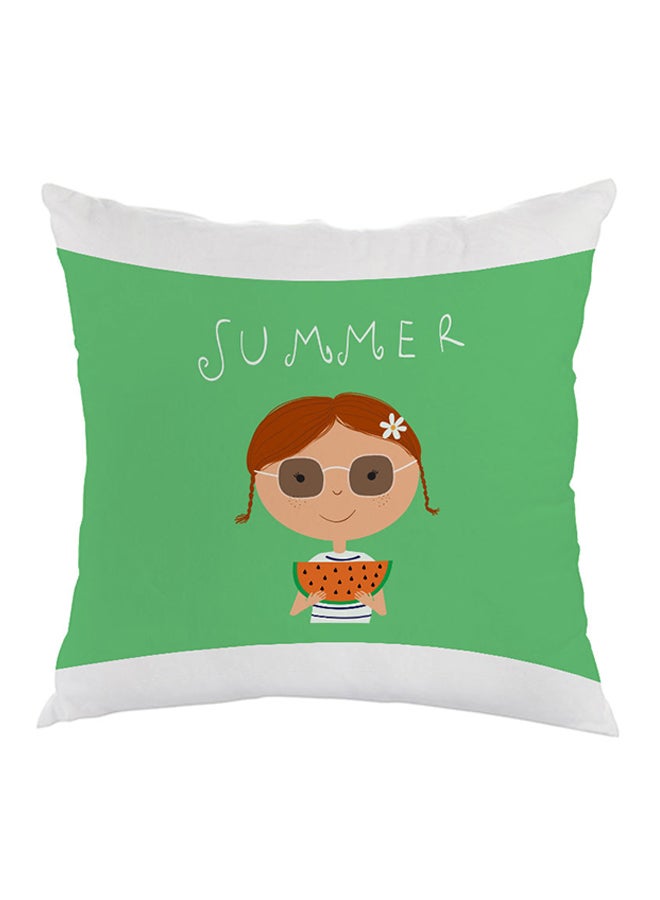 Decalac Summer Printed Pillow Green/Beige 40 x 40cm