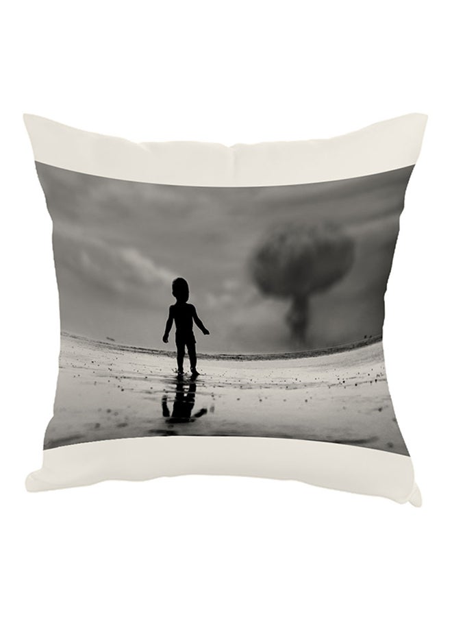 Decalac The Consequences Of Wars Printed Pillow Grey/White 40 x 40cm